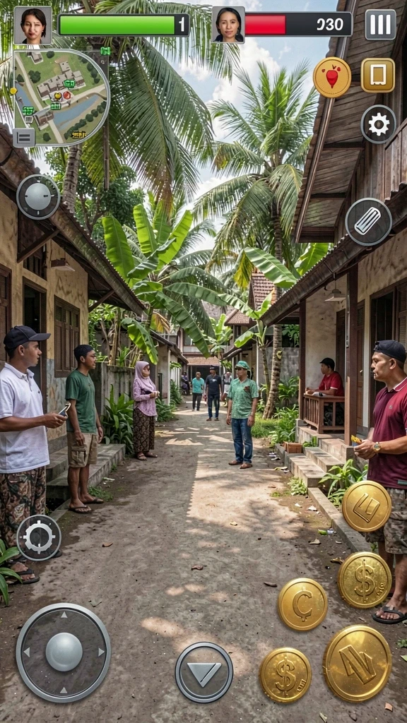 mposurga - Grafis yang menakjubkan dan penuh warna.